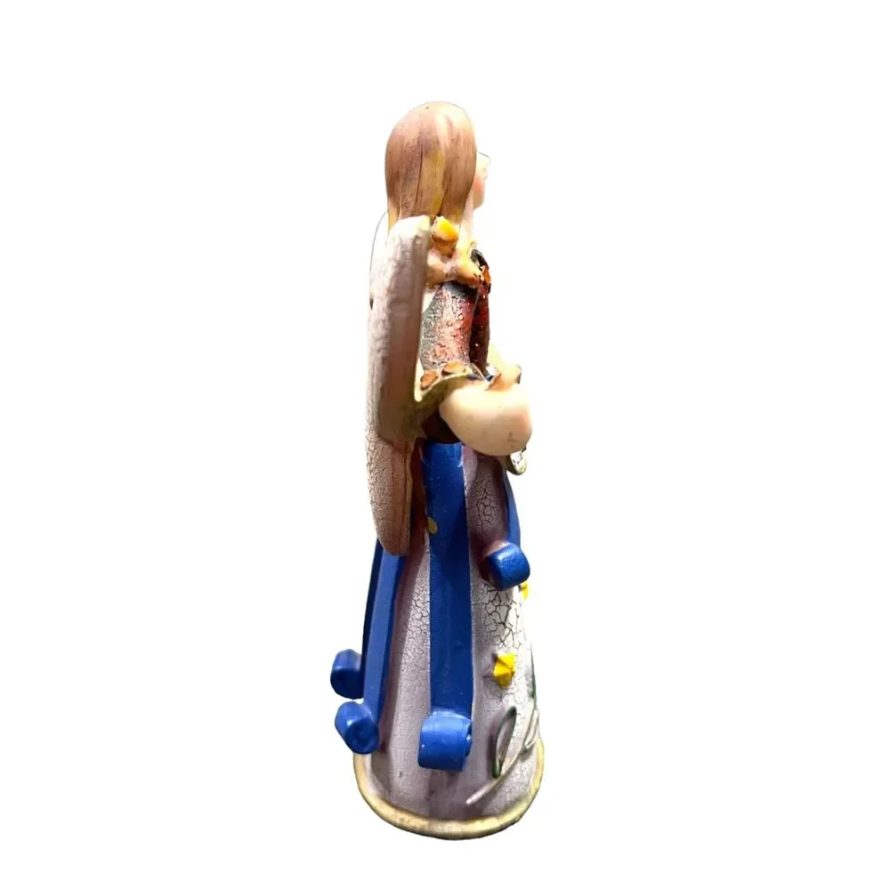 Peace Angel Statue Figurine Christmas Holiday Religious Rustic Farmhouse Style